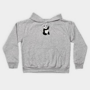 Waving Panda Bear Kids Hoodie